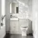 Monaco Linen White Slimline Back To Wall Toilet Unit 500mm