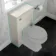 Monaco Linen White Slimline Back To Wall Toilet Unit 500mm