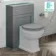 Monaco Fog Grey Slimline Back To Wall Toilet Unit 500mm
