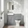 Monaco Fog Grey Slimline Back To Wall Toilet Unit 500mm