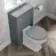 Monaco Fog Grey Slimline Back To Wall Toilet Unit 500mm