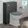 Monaco Slate Grey Slimline Back To Wall Toilet Unit 500mm