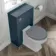 Monaco Navy Blue Slimline Back To Wall Toilet Unit 500mm