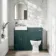 Monaco Mystic Green Slimline Back To Wall Toilet Unit 500mm