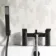Aire Matt Black Basin & Shower Bath Mixer Tap Set
