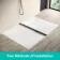 Tokyo Rectangular Matt White Slate Texture Stone Shower Tray 1000x800mm
