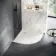 Berlin Quadrant Matt White Slate Effect SMC Composite Shower Tray 900x900mm