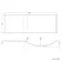 P Shaped 1500 Shower Bath with Front Panel & 4mm Screen - Right Handed