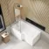 L Shaped 1500 Shower Bath & 6mm Easy Clean Screen with Rail - Left Handed