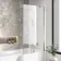 L Shaped 1500 Shower Bath with Front Panel & 4mm Fixed Screen - Right Handed