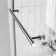 L Shaped 1500 Shower Bath with Front Panel & 4mm Fixed Screen with Rail - Left Handed