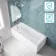 Antigua 1700x750 Keyhole Shower Bath & 6mm Easy Clean Chrome Bath Screen