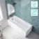 Antigua 1700x750 Keyhole Shower Bath & 6mm Easy Clean Brushed Gunmetal Bath Screen