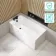 Witney 1400x700 Square Single Ended Bath
