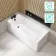 Witney 1600x700 Square Single Ended Bath