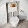 Idaho Pneumatic Concealed Cistern with Brushed Copper Flush Plate - Round Buttons