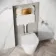 Idaho Pneumatic Concealed Cistern with Brushed Copper Flush Plate - Square Buttons