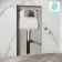 Idaho Pneumatic Concealed Cistern with Brushed Gunmetal Flush Plate - Square Buttons