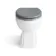 Traditional Dove Grey Back To Wall Unit and Hudson Toilet with Wooden Seat
