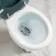 Hudson Traditional High-Level Toilet With Midnight Green Seat & Pedestal Basin - Double Tap Hole