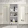 Chalk White Wall Hung Cabinet 700x300mm - Brushed Brass Accents