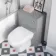 Quartz Stone Grey Back To Wall Unit and Seattle Toilet