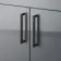 Harper Stone Grey Basin Vanity with Marble Top & Back To Wall Unit 1000mm - Black Accents