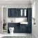 Monaco Inky Blue Combination Vanity Basin with Marble Top and Seattle Toilet 1500mm