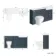 Monaco Inky Blue Combination Vanity Basin with Marble Top and Seattle Toilet 1500mm