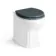 Monaco Inky Blue Combination Vanity Traditional Basin with Marble Top & Hudson Toilet with Wooden Seat 1200mm