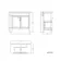 Bermuda Inky Blue Basin Vanity Drawer and Back To Wall Toilet 1300mm (Excludes Pan & Cistern)