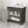 Lucia Graphite Grey Vanity with Marble Top & Undermount Basin 830mm - Brushed Brass Accents