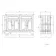 Lucia Inky Blue Cabinet with Oak Effect Top 1200mm (Excludes Counter Top Basins) - Brushed Brass Accents