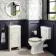 Bermuda Chalk White Cloakroom Basin Vanity 400mm - Brass Knurled Handles