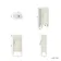 Bermuda Chalk White Cloakroom Basin Vanity 400mm - Brass Knurled Handles
