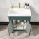 Bermuda Midnight Green Basin Vanity 600mm - Brass Knurled Handles