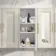 Chalk White Wall Hung Cabinet 700x300mm - Brass Knurled Handles