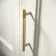 Chalk White Wall Hung Cabinet 700x300mm - Brass Knurled Handles