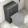 Capri Slate Grey Basin Vanity and Back To Wall Unit 1150mm (Excludes Toilet) - Chrome Handles