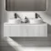 Malta Fluted Coastal White Double Wall Hung Drawer Vanity with Marble Top & Nevis Basin 1200mm