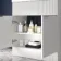 Havana Fluted Coastal White Combination Vanity Basin and Miami Toilet 1300mm - Chrome Handles