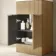 Havana Fluted Country Oak Basin Vanity and Back To Wall Toilet Unit 1000mm (Excludes Toilet) - Chrome Handles