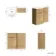 Havana Fluted Country Oak Basin Vanity and Back To Wall Toilet Unit 1000mm (Excludes Toilet) - Chrome Handles