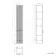 Sicily Fluted Coastal White Floor Standing Tall Cabinet Unit 1900x300mm - Black Accents