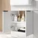 Sicily Fluted Coastal White Vanity with Semi Recessed Basin 600mm - Black Accents