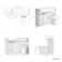 Sicily Fluted Coastal White Combination Vanity Basin and Houston Toilet 1200mm - Black Accents - Left Handed