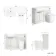 Sicily Fluted Coastal White Combination Vanity Basin and Utah Comfort Height Toilet 1200mm - Black Accents - Left Handed