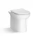 Sicily Fluted Coastal White Combination Vanity Basin and Aruba Toilet 1500mm - Black Accents