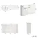 Sicily Fluted Coastal White Combination Vanity Basin with Marble Top 1500mm (Excludes Toilet) - Brushed Brass Accents