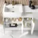 Sicily Fluted Coastal White Combination Vanity Basin with Marble Top & Tucson Toilet 1500mm - Brushed Brass Accents